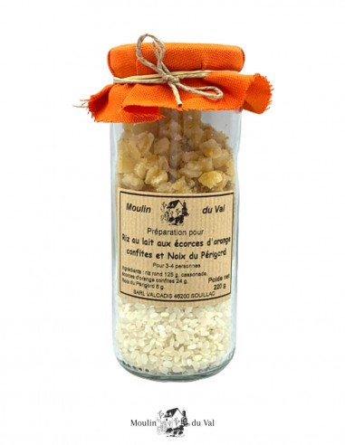 Riz au lait écorces d'orange et Noix...