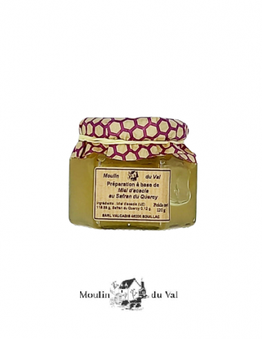 Miel d'acacia au Safran du Quercy 120g Miel d'acacia au Safran du Quercy 120g